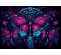 Puzzle 3000 Pezzi Farfalla Puzzle Adulti Sfida Impossibili Jigsaws Piuma Classica 3D Pattern Art Jigsaws per Divertimento Adulti e Bambina, Gioco Familiare, Festa Aziendale,Regali Donne 122x81cm C-568