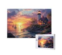 Puzzle 3000 Pezzi Faro Puzzle Tramonto Grandi Dimensioni per Adulti Con Scatola di Imballaggio e Immagini di Riferimento, Giochi Rilassamento e Intelligence, Come Regalo per Amici e Amanti M-941
