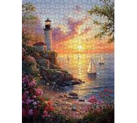 Puzzle 3000 Pezzi Faro Vela 3D Puzzle per Adulti Impegnativo, Educa Puzzles Artistico, Divertente E Stimolante Puzzles Decorativo per La Famiglia, Regalo e Decorazione Pareti BXHZW6-244
