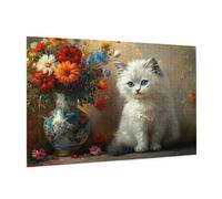 Puzzle 3000 Pezzi Fiore Puzzle Adulti Gatto Pattern Design con Confezione Regalo, Fai Da Te Puzzles di Legno Giochi Casual Gioco di Abilità per Tutta la Famiglia, Home Room Decor 81 x 122 cm -598Y