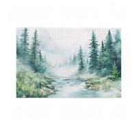 Puzzle 3000 Pezzi Foresta Puzzle Sogno Adulti Arte Grandi Dimensioni Jigsaw di Legno con una Scatola e Poster, Impossibili Jigsaw Gioco Familiare for Adulti Principiante, Home Decor 81x122cm D-364