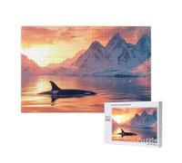 Puzzle 3000 Pezzi Grandi Dimensioni per Adulti, orca assassina Puzzle Tramonto Motivo Progettazione, Jigsaw 122x81cm con Compact Box e Poster Incluso per Wall Decor, Regalo Donna, Men Gifts, Model1195