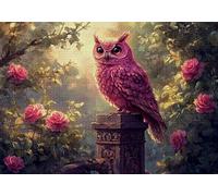 Puzzle 3000 Pezzi Gufo Puzzle Adulti Sfida Impossibili Jigsaws Fiori Classica 3D Pattern Art Jigsaws per Divertimento Adulti e Bambina, Gioco Familiare, Festa Aziendale, Amore e Amico 122x81cm C-508