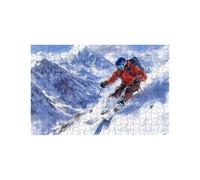 Puzzle 3000 Pezzi, Legno Montagna innevata Puzzle 3000 Pezzi Adulti, Puzzles Sciare per Tutta la Famiglia Insieme, Puzzles per Alleviare lo Stress Primavera Decorazioni Parete 80 x 120Cm LZPT-05080