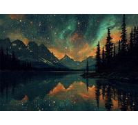 Puzzle 3000 Pezzi Montagna Puzzle Adulti Sfida Impossibili Jigsaws Lago Classica 3D Pattern Art Jigsaws per Divertimento Adulti e Bambina, Gioco Familiare, Festa Aziendale,Amore e Amico 122x81cm C-622