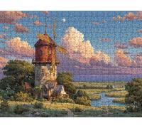 Puzzle 3000 Pezzi, Mulino A Vento Celeste 3D Puzzle per Adulti Impegnativo, Educa Puzzles Artistico, Divertente Stimolante Puzzles Decorativo per La Famiglia, Come Regalo e Decorazione Pareti R6KH-216