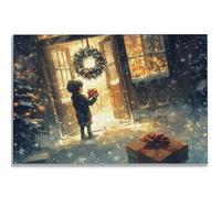 Puzzle 3000 Pezzi Natale, Puzzle Paesaggio 3000 Pezzi per Adulti e Ragazzi, Puzzles in Legno con Squisita Scatola di Imballaggio, Giochi Educativo per Famiglie, Decorazioni Casa, Regalo Adulti, -1741