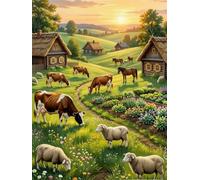 Puzzle 3000 pezzi per Adulti Animali da fattoria ecologici, 122x81cm Puzzle Impossibile e Difficili, Puzzles Decorativo per Soggiorno e Camera, Idea Regalo per Amanti dei Puzzle