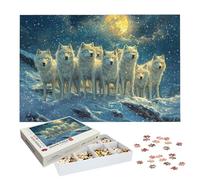 Puzzle 3000 Pezzi per Adulti Bambini, Puzzle Notte in Legno per Adulti, Puzzles Lupo Impegnativi, Giochi Educativo per Famiglie, Rompecapo con Scatola per Decorazioni Casa, Regalo Donna e Uomo, -6952