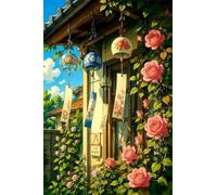 Puzzle 3000 pezzi per Adulti Campanelli vento sotto le grondaie, 122x81cm Puzzle Impossibile e Difficili, Puzzles Decorativo per Soggiorno e Camera, Idea Regalo per Amanti dei Puzzle