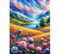 Puzzle 3000 pezzi per Adulti Campi di nuvole, 122x81cm Puzzle Impossibile e Difficili, Puzzles Decorativo per Soggiorno e Camera, Idea Regalo per Amanti dei Puzzle
