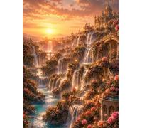 Puzzle 3000 pezzi per Adulti Cascate del Castello, 122x81cm Puzzle Impossibile e Difficili, Puzzles Decorativo per Soggiorno e Camera, Idea Regalo per Amanti dei Puzzle
