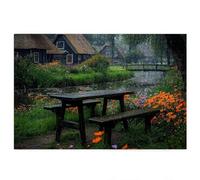 Puzzle 3000 Pezzi per Adulti, Puzzle Villetta Motivo per Adulti, Rompecapo in Legno Impegnativi, Legno Spesso e Resistente, Impegnativi Rompecapo, Natalizie Idea Regalo Donne Uomo, Tema: Rurale S-90