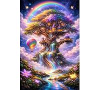 Puzzle 3000 Pezzi per Adulti,Puzzles Artistico,Cascata della casa sull'albero fantasy puzzle Fai da te Intrattenimento Creativo, puzzles Classico Regali per la casa