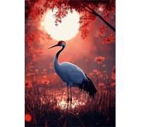 Puzzle 3000 Pezzi per Adulti,Puzzles Artistico,Gru rossa dei paesaggi puzzle Fai da te Intrattenimento Creativo, puzzles Classico Regali per la casa