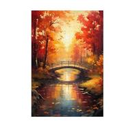 Puzzle 3000 Pezzi Ponte Puzzle Autunno Adulti Arte Grandi Dimensioni Jigsaw di Legno con una Scatola e Poster, Impossibili Jigsaw Gioco Familiare for Adulti Principiante, Home Decor 81x122cm D-834