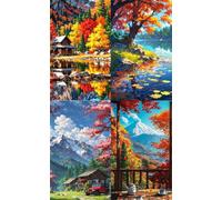 Puzzle 3000 Pezzi, Puzzle per Adulti Paesaggio Quattro Stagioni 122x81 cm, Impossibile Difficile Puzzles Impegnativo Come Regalo e Decorazione per Pareti