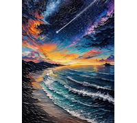 Puzzle 3000 Pezzi, Puzzle per Adulti Tramonto Stellato Sulla Spiaggia 122x81 cm, Impossibile Difficile Puzzles Impegnativo Come Regalo e Decorazione per Pareti