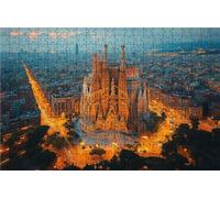 Puzzle 3000 Pezzi Sagrada Familia Puzzle 3000 Pezzi Legno per Adulti Città, Splendidamente Confezionato in Una Scatola di Cartone, Trasportabile in Una Borsa a Rete per Regalo Donna 120x80 CM RXPT5262