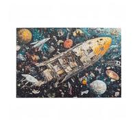 Puzzle 3000 Pezzi Spazio Puzzle Retro Adulti Arte Grandi Dimensioni Jigsaw di Legno con una Scatola, Impossibili Jigsaw Gioco Familiare for Adulti Principiante, Home Decor Regalo Donna 81x122cm D-232