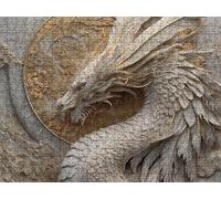 Puzzle 3000 Pezzi, Statua Del Drago 3D Puzzle per Adulti Impegnativo, Educa Puzzles Artistico, Divertente E Stimolante Puzzles Decorativo per La Famiglia, Come Regalo e Decorazione Pareti R6KH-527