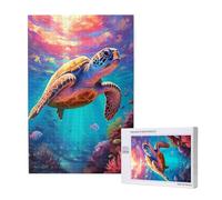 Puzzle 3000 Pezzi Tartarughe Marine Puzzle Oceano Grandi Dimensioni per Adulti Scatola di Imballaggio e Immagini di Riferimento,Giochi Rilassamento e Intelligence,Come Regalo per Amici e Amanti M-1548