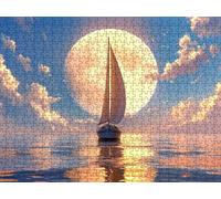 Puzzle 3000 Pezzi, Vela Luna 3D Puzzle per Adulti Impegnativo, Educa Puzzles Artistico, Divertente E Stimolante Puzzles Decorativo per La Famiglia, Come Regalo e Decorazione Pareti R6KH-193