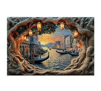 Puzzle 3000 pezzi Venezia, Puzzle 3000 pezzi Adulti, Gioco Educativo Fai Da Te con Scatola Regalo per Adulti, Legno Spesso e Resistente, Impegnativi Rompecapo, Regalo Donne Uomini,(Paesaggio) P-29
