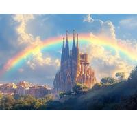 Puzzle 3000 Pieces Arcobaleno Bambina Bambino 10 8 9 6 5 7 Anni Regalo Maschio Adulti Legno Città Puzzle Arte Giochi Gioco di QI Ragazzo Grandi Dimensioni 122x81cm,3000pcs Regalo Toy, Scatola P-763