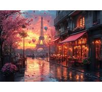 Puzzle 3000 Pieces Parigi Bambina Bambino 10 8 9 6 5 7 Anni Regalo Maschio Adulti Legno Notte Puzzle Arte Giochi Gioco di QI Ragazzo Grandi Dimensioni 122x81cm,3000pcs Regalo Toy, Scatola P-891