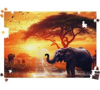 Puzzle 3000P Pezzi, Puzzle Classici 48 x 31.9 in elefante Africa l0-79 | Puzzle Giochi Rilassamento e Intelligence, Puzzle per Gioco Familiare, Festa Aziendale, Regalo per Amore e Amico