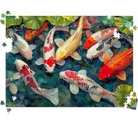 Puzzle 3000P Pezzi, Puzzle Classici 48 x 31.9 in Koi fiore-2 l0-298 | Puzzle Giochi Rilassamento e Intelligence, Puzzle per Gioco Familiare, Festa Aziendale, Regalo per Amore e Amico
