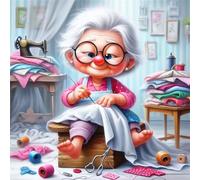 Puzzle 35 Pezzi Adulti Nonna sarta, Fai da Te puzzle difficili adulti 35 pezzi 30x30cm, Intrattenimento Creativo, Divertimento, Gioco di Abilità per Tutta la Famiglia