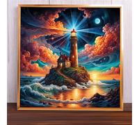 Puzzle 35 Pezzi Faro splendente, Impossible puzzle Per Adulti 35 pezzi, DIY Puzzles Colorato 30x30cm, Rompicapo adulti E Ragazzi, Gioco Giocattolo per la Famiglia