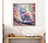 Puzzle 35 Pezzi Gatto dei fiori, puzzle per Adulti 35 pezzi 30x30cm, Puzzles Giochi Rilassamento e Intelligence, puzzles Classici per Gioco Familiare, Festa Aziendale, Regalo Natale