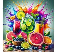 Puzzle 35 Pezzi,jigsaw puzzle per adulti 12x12 cm Bevande alla frutta Puzzles Classici,puzzles impegnativo,Impossibile Difficile giochi per tutta la famiglia