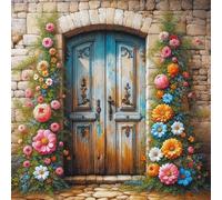 Puzzle 35 Pezzi,jigsaw puzzle per adulti 12x12 cm Fiori vintage per la porta Puzzles Classici,puzzles impegnativo,Impossibile Difficile giochi per tutta la famiglia