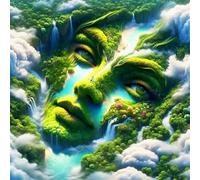 Puzzle 35 Pezzi Paesaggio astratto, puzzle per Adulti 35 pezzi 30x30cm, Puzzles Giochi Rilassamento e Intelligence, puzzles Classici per Gioco Familiare, Festa Aziendale, Regalo Natale