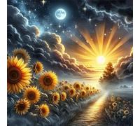 Puzzle 35 Pezzi per Adulti Girasoli All'Alba Puzzle impossibile Gioco Antistress Sfida Difficile Puzzles per Adulti 35 Pezzi 30x30 cm