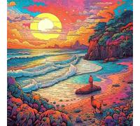 Puzzle 35 Pezzi per Adulti Paesaggio Ondulato All'Alba Puzzle impossibile Gioco Antistress Sfida Difficile Puzzles per Adulti 35 Pezzi 30x30 cm