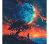 Puzzle 35 Pezzi per Adulti, puzzle 35 pezzi Impegnativo e Difficile, Perfetto per Appassionati di Puzzles Esperti, Idea Regalo Uomo e Donna, Tema:Vista dell'universo montano