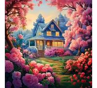 Puzzle 35 Pezzi per Adulti, puzzle adulti 35 pezzi, Puzzles Impegnativo e Difficile, Perfetto per Appassionati di Puzzles Esperti, Idea Regalo per Lei o Lui(Villa Albero di Primavera)
