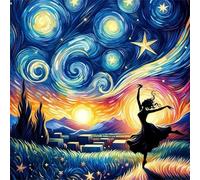 Puzzle 35 Pezzi Ragazza Cielo Stellato, Decompressivo Intellettuale Educativo Divertente Gioco Puzzle Difficile Puzzles per Adulti 35 Pezzi 30x30 cm