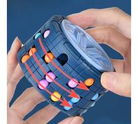 Puzzle 3D a sfera rotante, gioco di logica spaziale da viaggio, giocattolo educativo per bambini e adulti, puzzle rotante a ruota magica, cubo rotante a forma di pneumatico 3D, rompicapo per allenare 