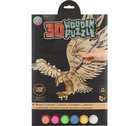 Puzzle 3D Aquila MOXY in legno da colorare