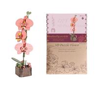 Puzzle 3D Con Fiori - Puzzle Per Costruire Fiori, Puzzlle In Legno Bouquet Di Fiorri | Progetto Artigianale Di Fiorri Fai Da Te | Puzzlle In Legno Per Bambini Decorazioni Per La Casa Centrotavola