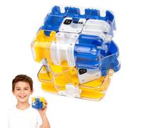 Puzzle 3D Con Palline Labirintiche A Cubo Magico, Puzzle Complesso Con Grandi Labirinti Adatti Allo Sviluppo Logico Di Adulti E Adolescenti(Blue)