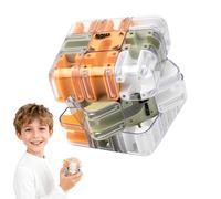 Puzzle 3D Con Palline Labirintiche A Cubo Magico, Puzzle Complesso Con Grandi Labirinti Adatti Allo Sviluppo Logico Di Adulti E Adolescenti(Orange)