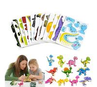 Puzzle 3d Creativo di Insetti In Carta, 25 Pezzi, Puzzle Educativi 3d, Antistrappo e Resistenti Agli Urti, Montaggio Semplice for Bambini e Bambine, Idea Regalo E Decorazione(Dinosaurs)