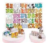 Puzzle 3D da Costruire - Gioco Educativo Senza Colla - Set di Animali in 3D - per Bambini, Studenti, Scuola, Cameretta, Compleanno, Studio